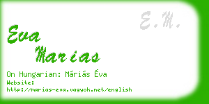 eva marias business card